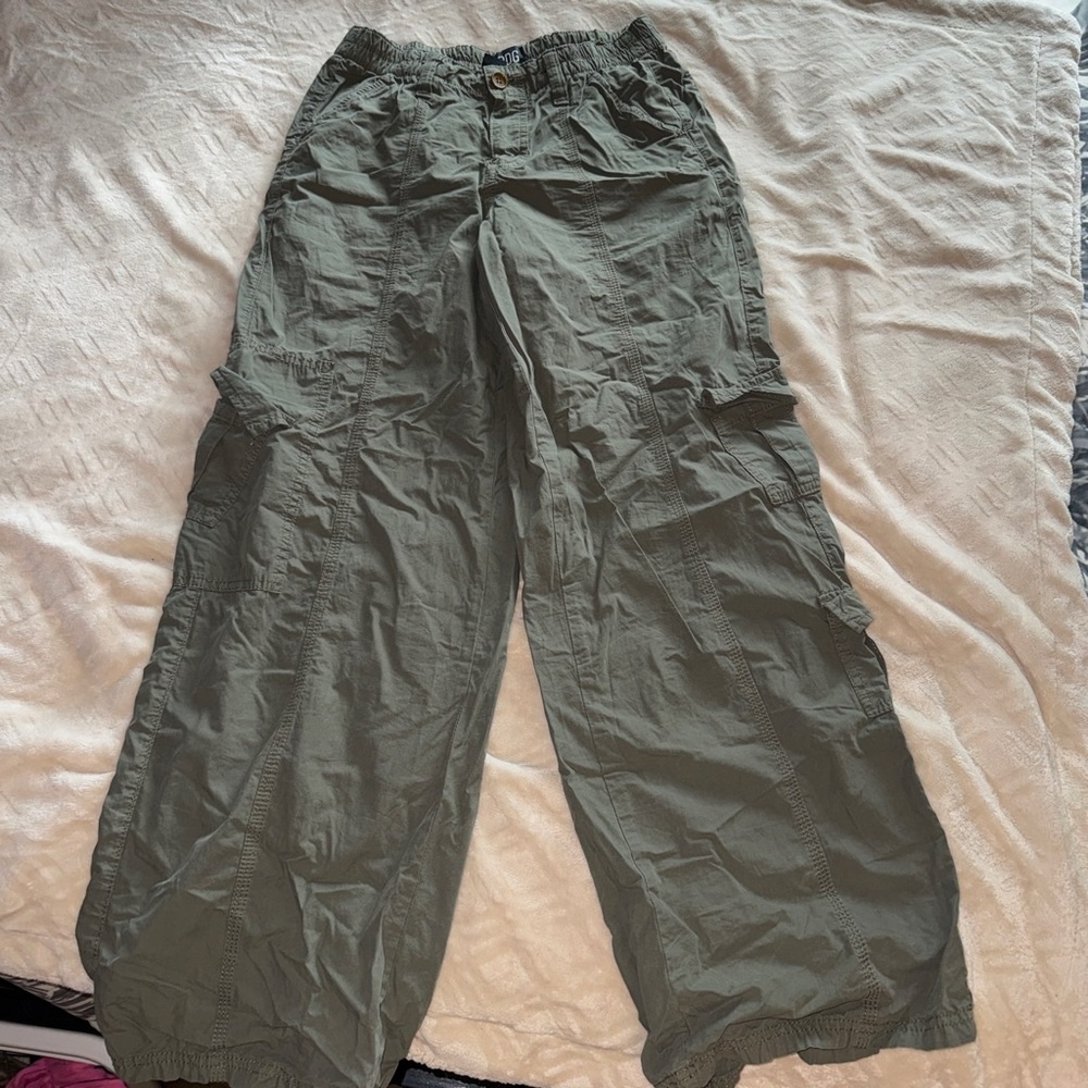 BDG Olive Green Wide Leg Cargo Track Pants